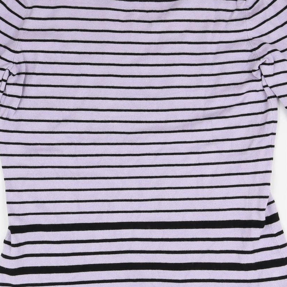 Womens UK Size 10 M&Co Purple Pullover Jumper