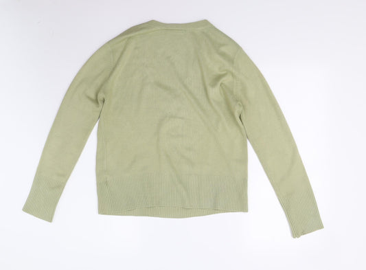 Wallis Womens Green Knit Pullover Jumper Size 14