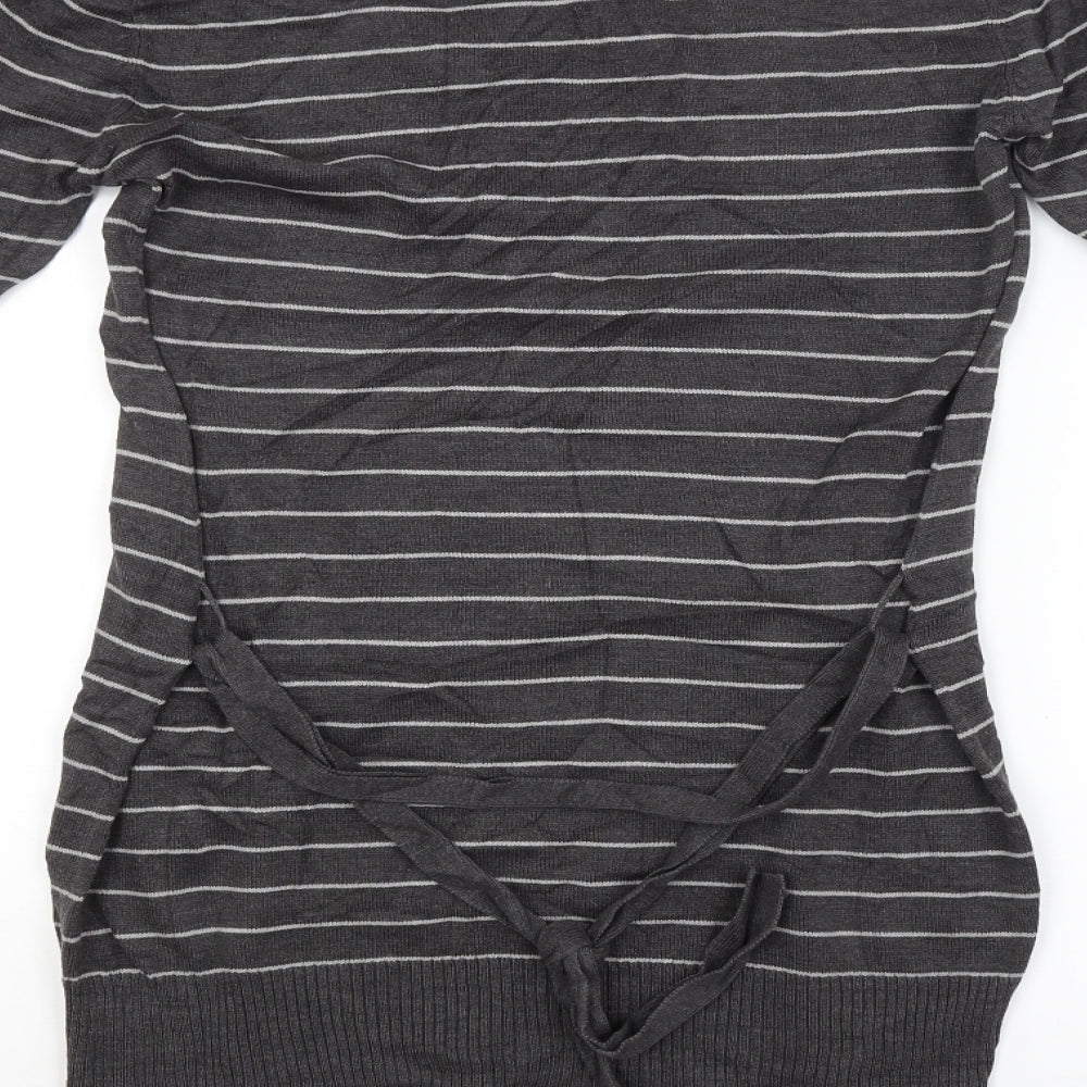 Womens UK Size Preworn Grey Pullover Jumper
