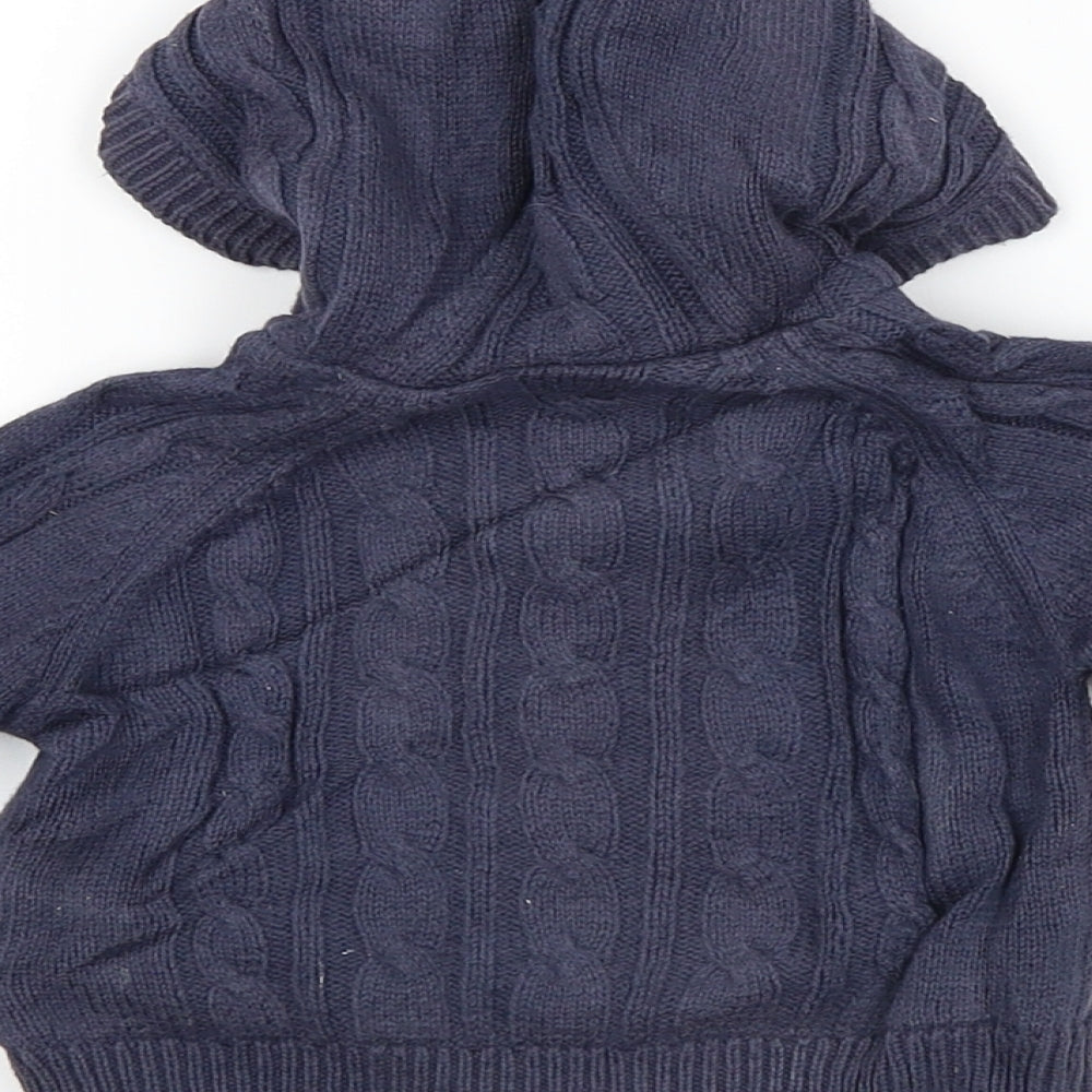 M&S Baby Blue Argyle/Diamond Basic Coat Coat Size 0-3 Months