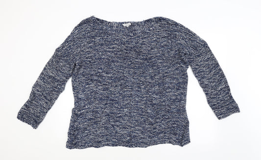 Womens UK Size M Peacocks Blue Pullover Jumper