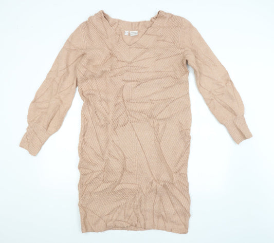 Body Flirt Womens Pink Striped Pullover Jumper Size 12