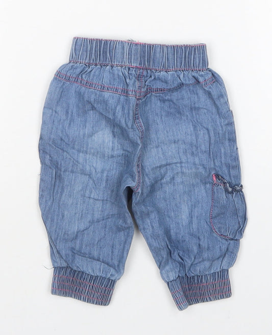 Babaluno Girls Blue Jeans Size 3-6 Months