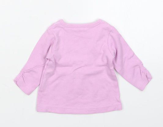 in extenoo Girls Pink Basic T-Shirt Size 3-6 Months