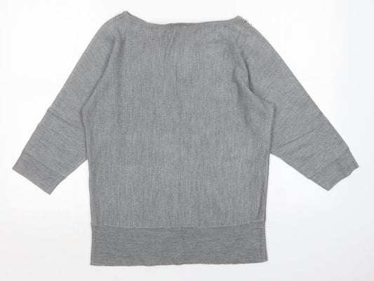 Womens UK Size 14 BHS Grey Pullover Jumper
