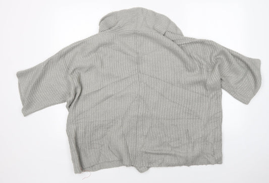 Womens UK Size 14 Pep&Co Grey Wrap Jumper