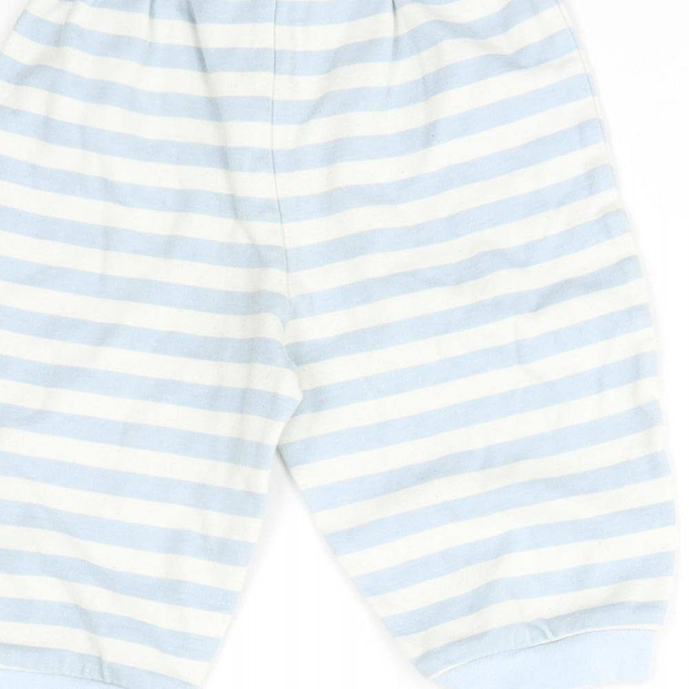 Brand and care label for George Baby Blue Striped Pyjama Pants, size 6-9, Months