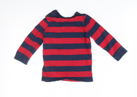George Baby Red Striped Basic T-Shirt Size 9-12 Months