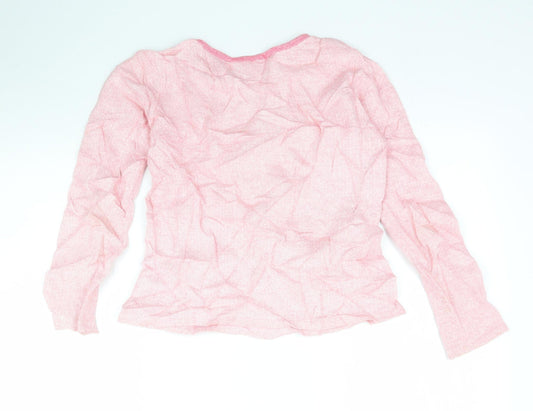 Kingkow Girls Pink Floral Woven Basic T-Shirt Size 12 Years - Party