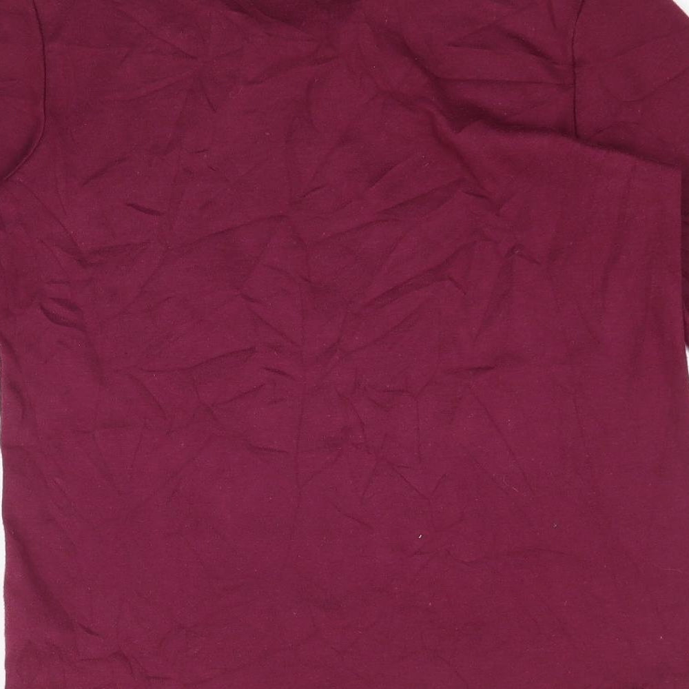 Womens UK Size XS Bm Casual Purple Basic T-Shirt