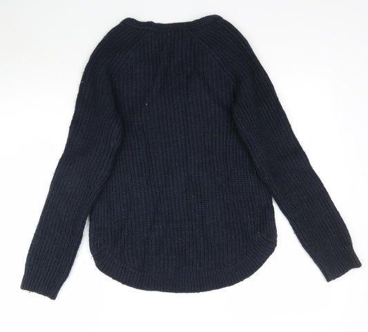 Womens UK Size XS H&M Blue Pullover Jumper