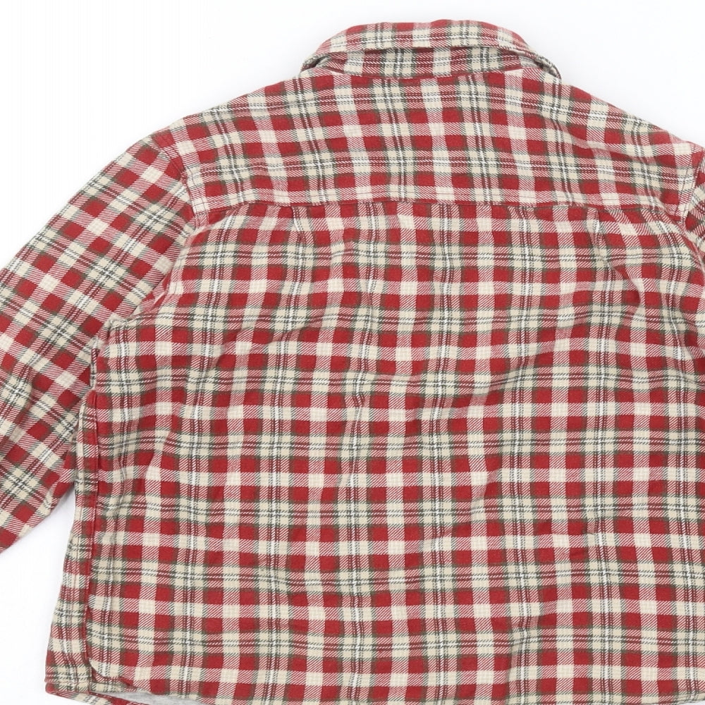 ZA-boy Boys Red Basic Button-Up Size 5 Years