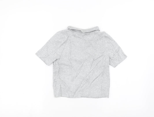 H&M Girls Grey Basic T-Shirt Size 11-12 Years