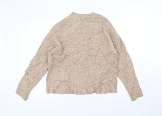 Womens UK Size 14 Warehouse Beige Pullover Jumper