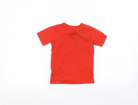 River Island Girls Red Basic T-Shirt Size 2-3 Years