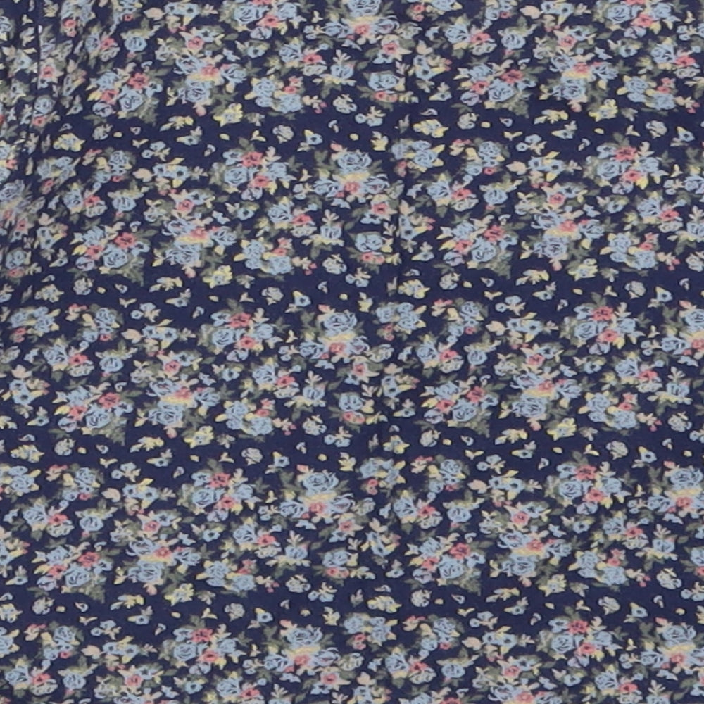 F&F Girls Blue Floral Basic T-Shirt Size 18-24 Months
