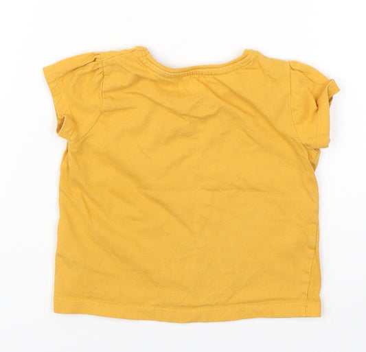 Primark Girls Yellow Basic T-Shirt Size 12-18 Months - Mummy and Me Zebra