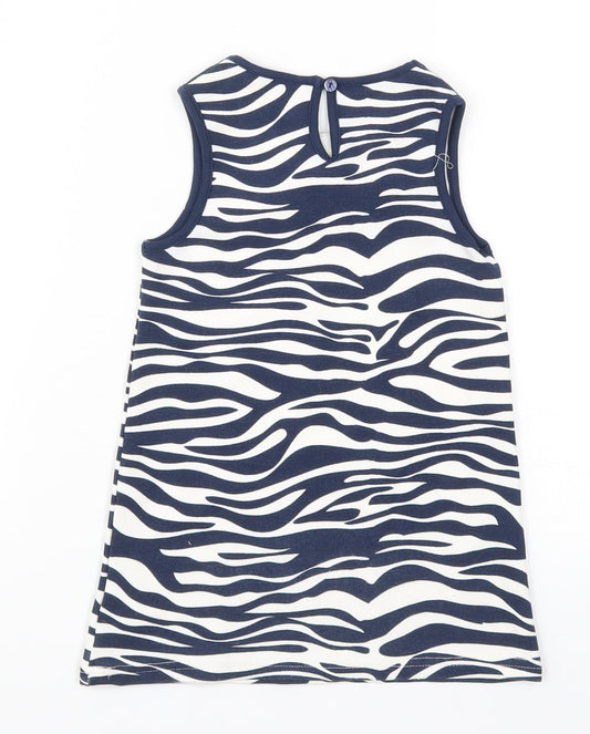 Matalan Girls Blue Animal Print Basic Tank Size 3 Years
