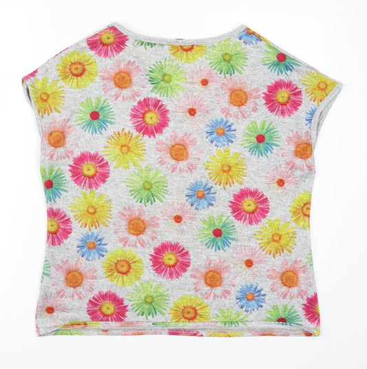 Alexara Womens Multicoloured Floral Basic T-Shirt Size M