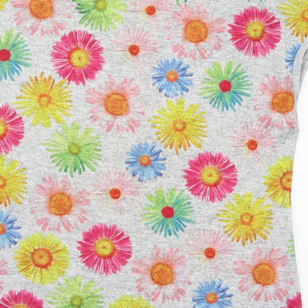 Alexara Womens Multicoloured Floral Basic T-Shirt Size M