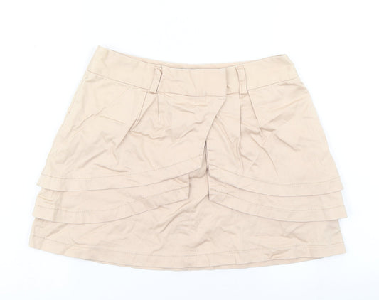 Additional front view of ASOS women’s pink a-line skirt, size UK 8