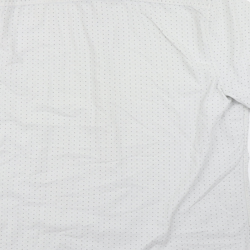George Mens White Polka Dot Button-Up Size XL