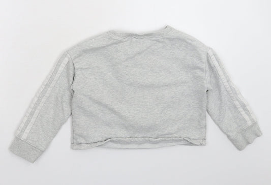 NEXT Girls Grey Pullover Sweatshirt Size 6 Years