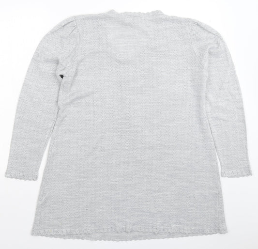 Womens UK Size 18 Afibel Grey Pullover Jumper