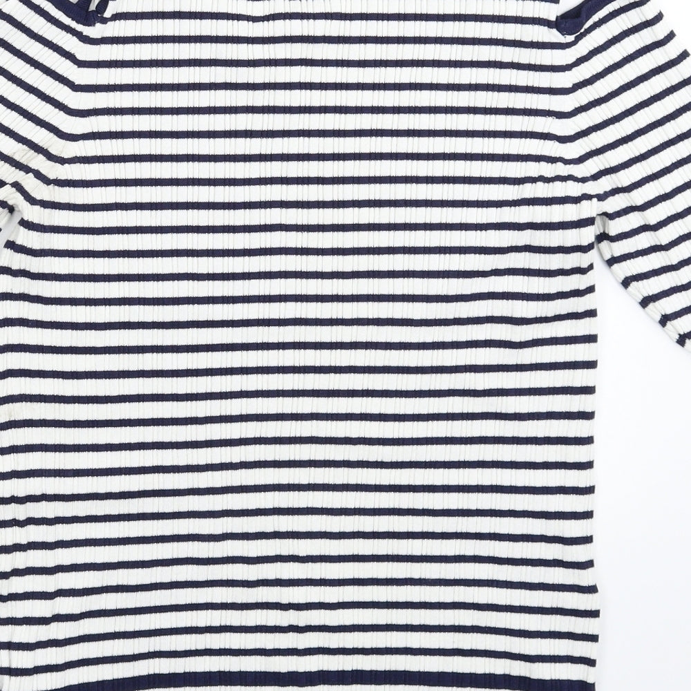 F&F Womens Multicoloured Striped Knit Pullover Jumper Size 16