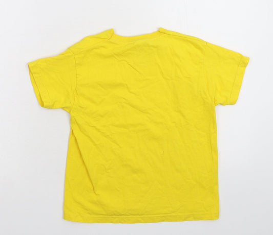 Fruit of the Loom Girls Yellow Basic T-Shirt Size 5-6 Years
