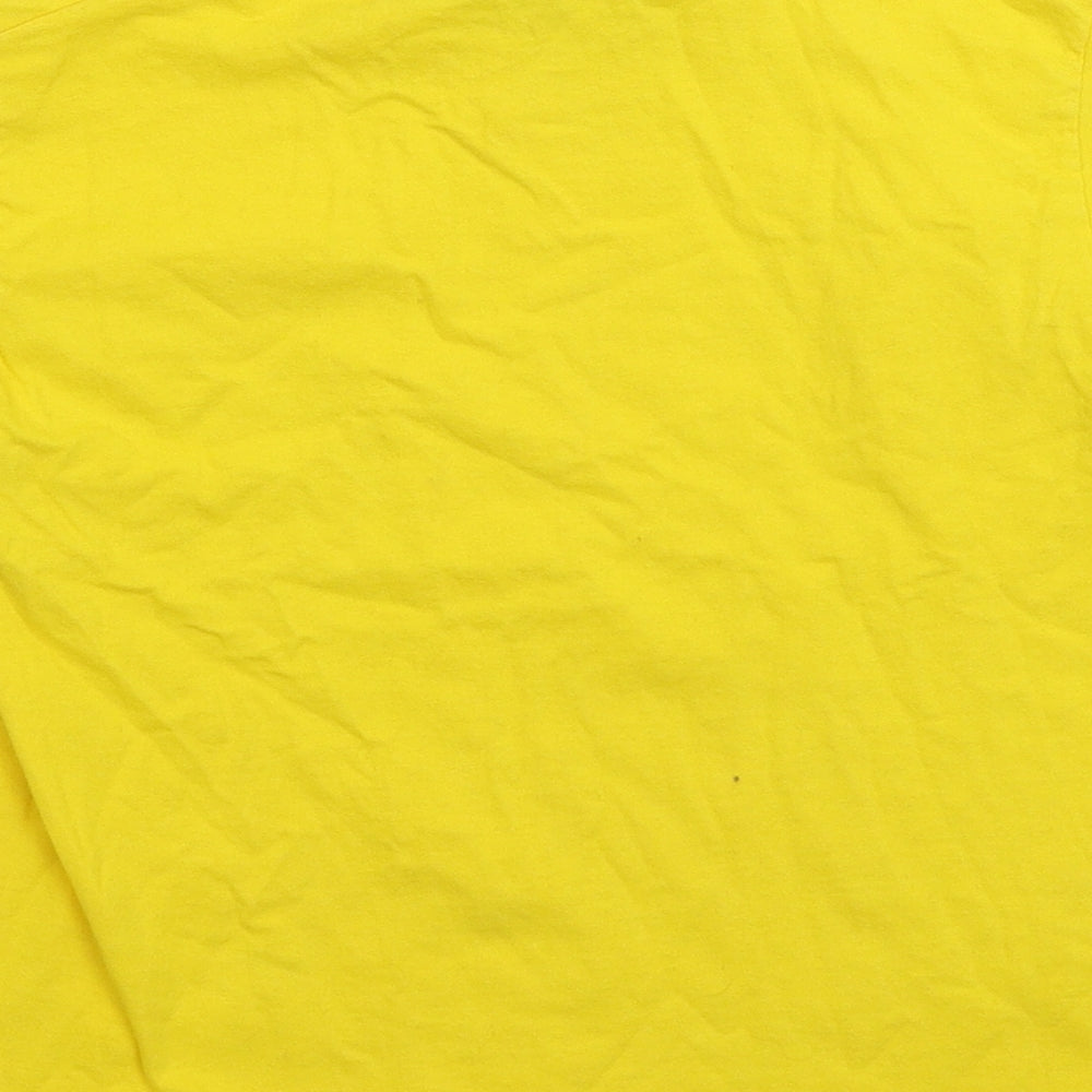 Fruit of the Loom Girls Yellow Basic T-Shirt Size 5-6 Years
