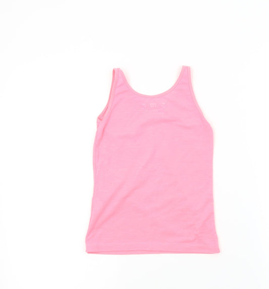YD Girls Pink Colourblock Basic T-Shirt Size 7-8 Years