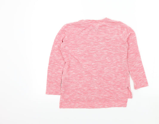 YD Girls Pink Colourblock Pullover Jumper Size 8-9 Years