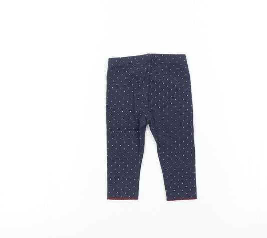 Nutmeg Boys Blue Spotted Jogger Leggings Size 3-6 Months
