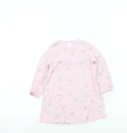 George Girls Pink Colourblock A-Line Size 12-18 Months