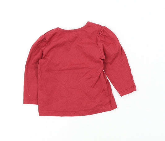 Nutmeg Girls Pink Colourblock Basic T-Shirt Size 3-6 Months