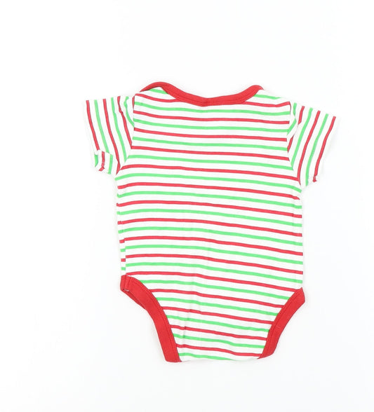 santers little helper Baby Multicoloured Striped Babygrow One-Piece Size 3-6 Months