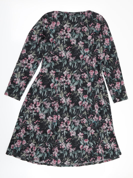 Cotton Traders Womens Multicoloured Floral Fit & Flare Size 12