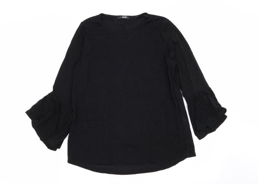 Quiz Womens Black Basic T-Shirt Size 10