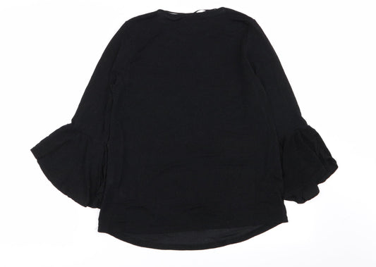 Quiz Womens Black Basic T-Shirt Size 10