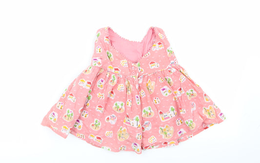 M&S Girls Pink Geometric Fit & Flare Size 3-6 Months