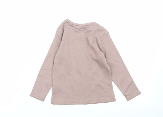 Cherokee Girls Brown Basic T-Shirt Size 12-18 Months