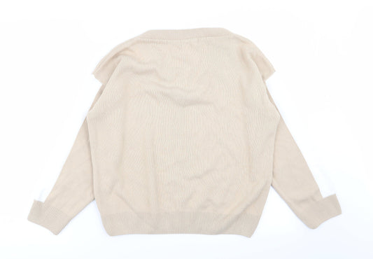 Womens UK Size M PLT Beige Pullover Jumper