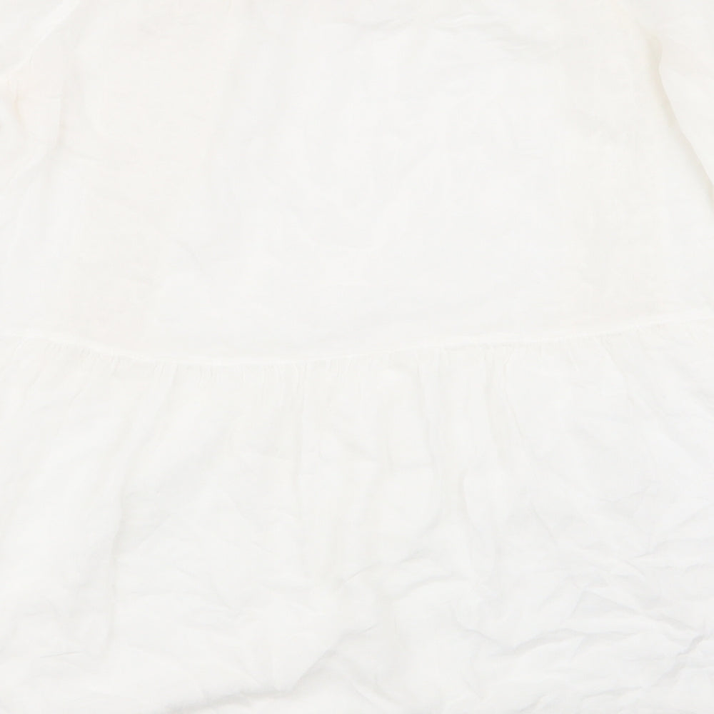 Womens UK Size XS River Island White Basic T-Shirt