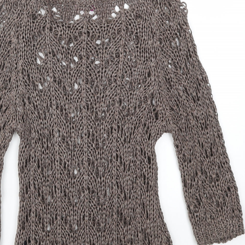 Womens UK Size S M&S Brown Pullover Jumper
