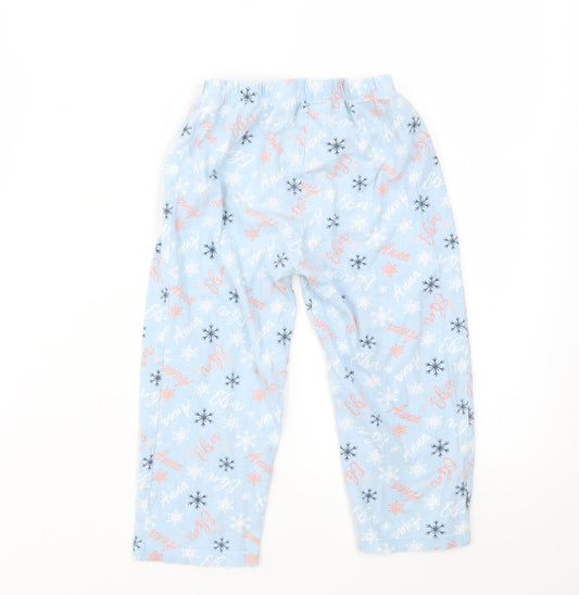 Primark Girls Blue Geometric Jogger Trousers Size 3-4 Years