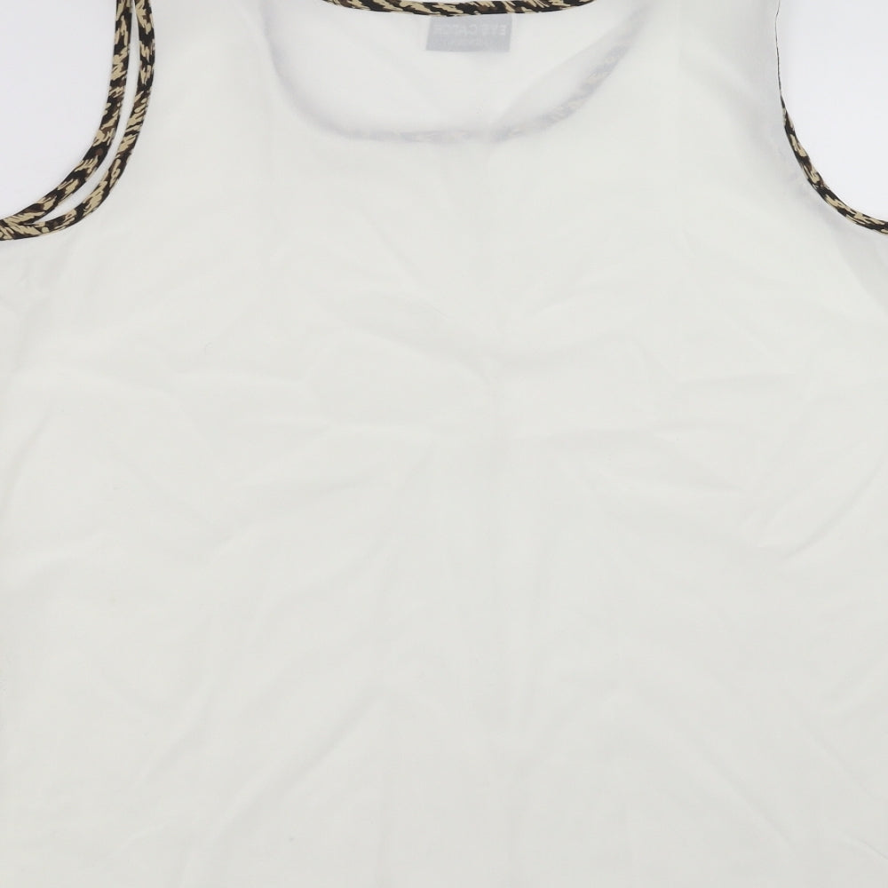 Womens UK Size 16 Eye Catch White Basic Blouse
