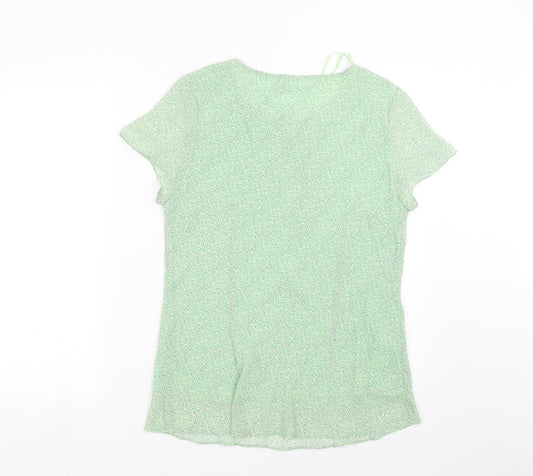 Womens UK Size 16 AMARANTO Green Basic Blouse