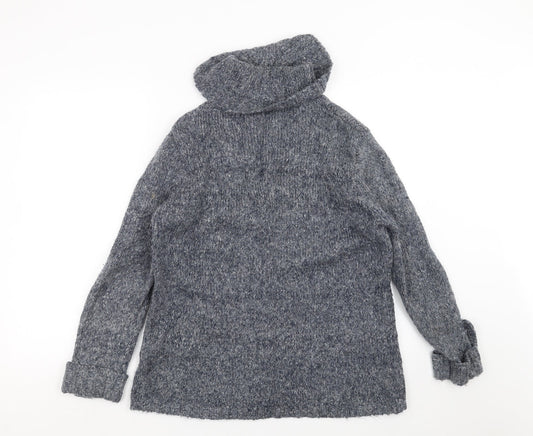 Laura D Womens Blue Knit Pullover Jumper Size L
