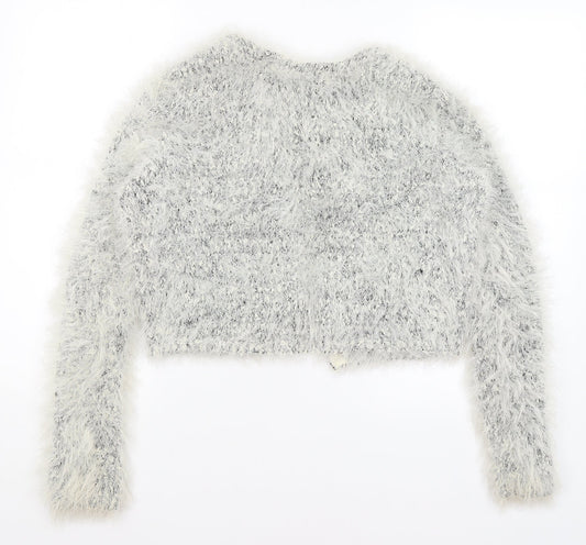 Womens UK Size XS H&M White Cardigan Jumper